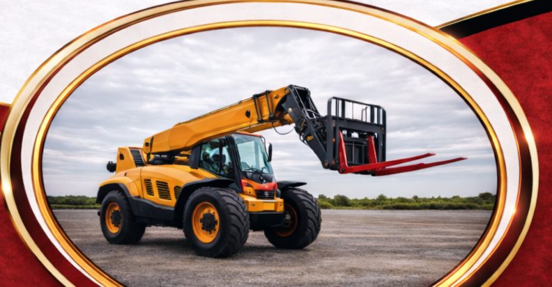 Manitou telehandler on a Peelers Construction project site
