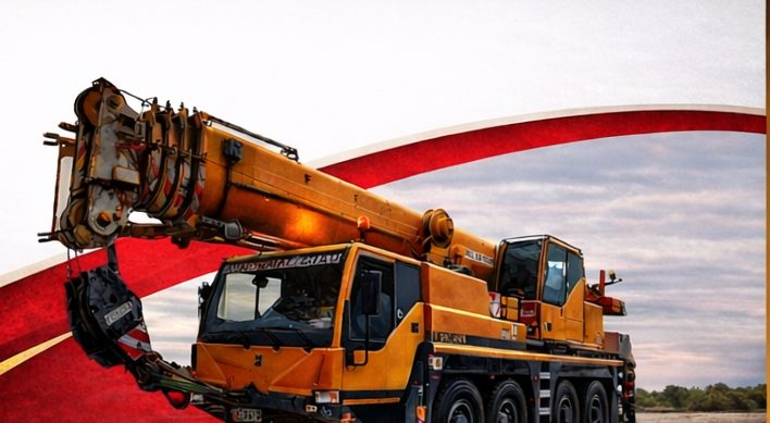 Peelers Construction 60-ton mobile crane on site