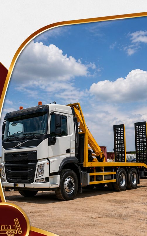 Self-loader truck used for heavy haulage